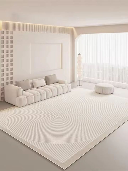 Minimalist Light Grey Carpet Artistic Stripes Living Room Decoration Carpets Easy To Clean Lint-free Rugs Luxurious Bedroom Rug