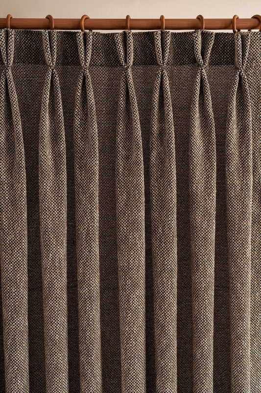 Pinch Pleated Heavy Linen Curtain 6 Colors, Custom Linen Drapes for Living room with Double Pleated or Pencil Pleated Options.